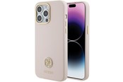 Telefon - Pokrowiec i etui - GUESS Silicone Logo Strass 4G Case for iPhone 15 Pro Max - Pink - 3666339148935