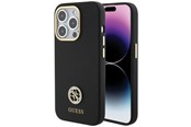Telefon - Pokrowiec i etui - GUESS Silicone Logo Strass 4G case for iPhone 15 Pro Max - black - 3666339148515