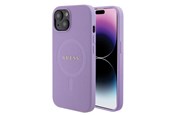 Telefon - Pokrowiec i etui - GUESS Saffiano MagSafe case for iPhone 15 Plus - purple - 3666339155919