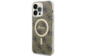 Telefon - Pokrowiec i etui - GUESS IML 4G MagSafe Case for iPhone 15 Pro Max - Brown - 3666339194611