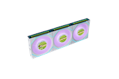 Wentylator obudowy - Lian Li UNI FAN SLINF LCD FLEX 120 (3-pack) - Wentylator obudowy - 120mm - Biały ze światłem RGB - 30 dBA - 12SLIND1F3W
