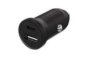 Telefon - Adapter i Ładowarka - X2O 30W Dual Car Charger USB-C/A - Black - SC239008