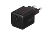Telefon - Adapter i Ladowarka - X2O 45W Dual Home Charger USB-C/C GaN - Black - 7333534010546