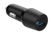 Telefon - Adapter i Ładowarka - eSTUFF INFINITE car power adapter - USB Type A USB-C - 38 watt - ES631031