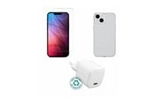 Telefon - Inne akcesoria - eSTUFF - accessory kit for mobile phone - charger cover glass - ES-KIT-IPH14