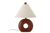 Lampy - Bloomingville Panja lampa stołowa, czerwona, kamionka - 82063208