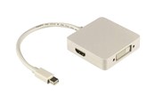 Kabel wyświetlacza - Deltaco DP-MULTI1 - adapter - DisplayPort / HDMI / DVI - 20 cm - DP-MULTI1