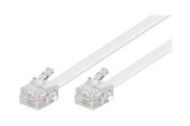 Kabel sieciowy - Deltaco DEL-160C - phone cable - 2 m - white - Biały - DEL-160C