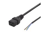 Kabel zasilający (wewnętrzny) - Deltaco DEL-109UA - power cable - IEC 60320 C19 to bare wire - 2 m - DEL-109UA