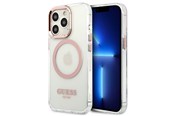 Telefon - Pokrowiec i etui - GUESS Metal Outline MagSafe Case for iPhone 13 Pro / iPhone 13 - Pink - 3666339057190