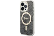 Telefon - Pokrowiec i etui - GUESS IML 4G MagSafe case for iPhone 15 Pro - black - 3666339194567