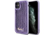 Telefon - Pokrowiec i etui - GUESS Sequin Script Metal case for iPhone 11 / Xr - purple - 3666339176129