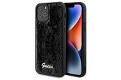 Telefon - Pokrowiec i etui - GUESS Sequin Script Metal case for iPhone 12/12 Pro - black - 3666339172787