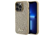 Telefon - Pokrowiec i etui - GUESS Disco Metal Script case for iPhone 14 Pro - gold - 3666339173555