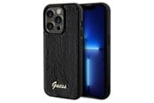 Telefon - Pokrowiec i etui - GUESS Sequin Script Metal case for iPhone 14 Pro - black - 3666339172855