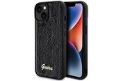 Telefon - Pokrowiec i etui - GUESS Sequin Script Metal case for iPhone 14 / 15 / 13 - black - 3666339172831
