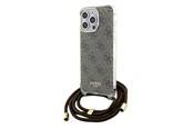Telefon - Pokrowiec i etui - GUESS Crossbody Cord 4G Print case for iPhone 15 Pro - brown - 3666339148089