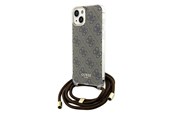 Telefon - Pokrowiec i etui - GUESS Crossbody Cord 4G Print case for iPhone 15 / 14 / 13 - brown - 3666339148065