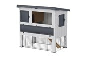 Gryzonie - Ferplast Grand Lodge 120 Rabbit Hutch Grey - 8010690139777