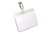 Konferencja i prezentacja - DURABLE name badge holder - for 60 x 90 mm - transparent (pack of 25) - 810619