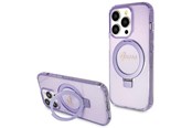 Telefon - Pokrowiec i etui - GUESS Ring Stand Script Glitter MagSafe case for iPhone 13 Pro Max - purple - 3666339156695