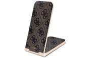 Telefon - Adapter i Ladowarka - GUESS 4G Pattern MagSafe foldable 2in1 15W inductive charger - brown - 3666339170172