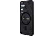 Telefon - Pokrowiec i etui - GUESS 4G Collection Leather Metal Logo MagSafe Case for Samsung Galaxy S24 - Black - 3666339241452