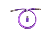 Klawiatura - Keychron Kabel USB 8K Geek z podwójnym rękawem (Purple) - Kabel do klawiatury - Fiolet - Cab-40