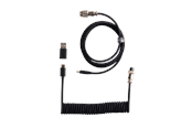 Klawiatura - Keychron Kabel spiralny typu Aviator, złączem 8K (Black) - Kabel do klawiatury - Czarny - Cab-49