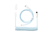 Klawiatura - Keychron Kabel spiralny typu Aviator, złączem 8K (Light Blue) - Kabel do klawiatury - Niebieski - Cab-36