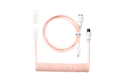 Klawiatura - Keychron Kabel spiralny typu Aviator, złączem 8K (Light Pink) - Kabel do klawiatury - Różowy - Cab-32