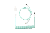 Klawiatura - Keychron Kabel spiralny typu Aviator, złączem 8K (Mint) - Kabel do klawiatury - Zielony - Cab-35