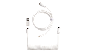 Klawiatura - Keychron Kabel spiralny typu Aviator, złączem 8K (White) - Kabel do klawiatury - Biały - Cab-48