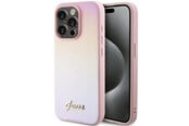 Telefon - Pokrowiec i etui - GUESS Saffiano Iridescent Script case for iPhone 14 Pro - pink - 3666339224769