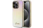 Telefon - Pokrowiec i etui - GUESS Saffiano Iridescent Script case for iPhone 15 Pro - gold - 3666339225087
