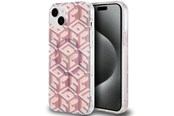 Telefon - Pokrowiec i etui - GUESS IML GCube MagSafe case for iPhone 15 Plus / 14 Plus - pink - 3666339221997