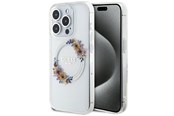 Telefon - Pokrowiec i etui - GUESS IML Flowers Wreatch MagSafe iPhone 15 Pro Max Case - Clear - 3666339221737
