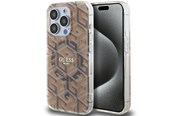 Telefon - Pokrowiec i etui - GUESS IML GCube MagSafe case for iPhone 15 Pro Max - brown - 3666339222154