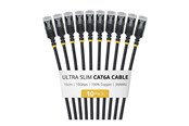 Kabel sieciowy - StarTech.com Startech patch cable - 15 cm - black - Czarny - 6ASTP34BKS15CM10PK