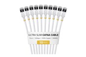 Kabel sieciowy - StarTech.com Startech patch cable - 15 cm - white - Biały - 6ASTP34WHS15CM10PK