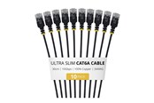 Kabel sieciowy - StarTech.com Startech patch cable - 30 cm - black - Czarny - 6AUTP34BKS30CM10PK