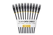 Kabel sieciowy - StarTech.com Startech patch cable - 25 cm - black - Czarny - N6PAT25CMBKS10PK