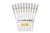 Kabel sieciowy - StarTech.com Startech patch cable - 25 cm - grey - Szary - N6PAT25CMGRS10PK