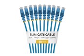 Kabel sieciowy - StarTech.com Startech patch cable - 25 cm - blue - Niebieski - N6PAT25CMBLS10PK