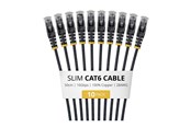Kabel sieciowy - StarTech.com Startech patch cable - 50 cm - black - Czarny - N6PAT50CMBKS10PK