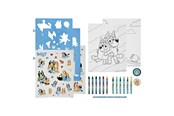 Kreatywne gry - Undercover BLUEY stencil and colouring set.49pc - BLUI1220