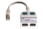 Kabel sieciowy - Roline Telegärtner T-Adapter ISDN/ISDN - Szary - 0.1m - 21.17.3034