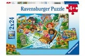 Puzzle - Ravensburger Park rozrywki 2x24 elementów - 12004258