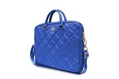 Torba, plecak i pokrowiec na laptopa - GUESS Quilted 4G bag for a 16" laptop - blue - 3666339214111
