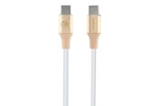 Kabel USB - GUESS Ebossed Logo USB-C / USB-C Cable 1.5m Fast Charging - Gold - 3666339171414